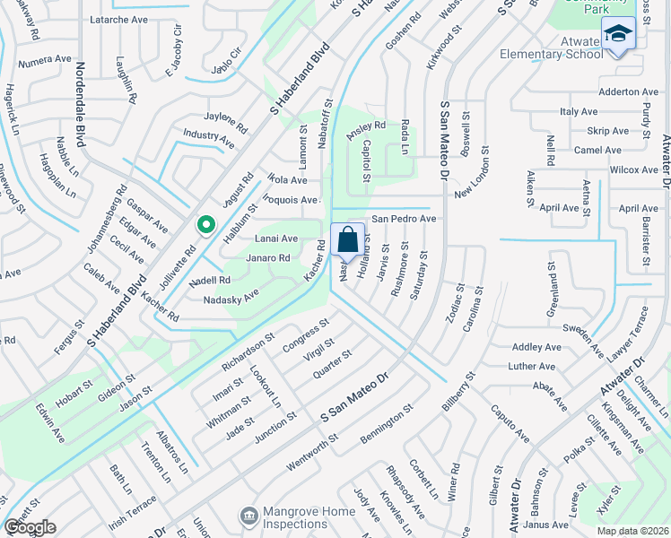 map of restaurants, bars, coffee shops, grocery stores, and more near 3541 Nashville Lane in North Port