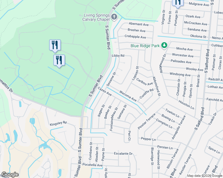 map of restaurants, bars, coffee shops, grocery stores, and more near 4800 Cazes Avenue in North Port