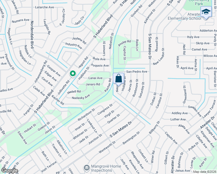 map of restaurants, bars, coffee shops, grocery stores, and more near 3541 Nashville Lane in North Port