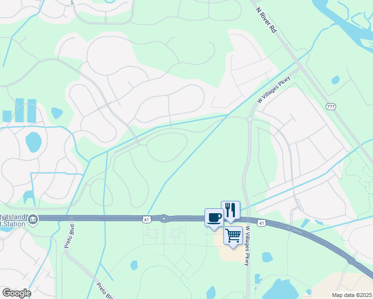 map of restaurants, bars, coffee shops, grocery stores, and more near 12151 Amica Loop in Venice