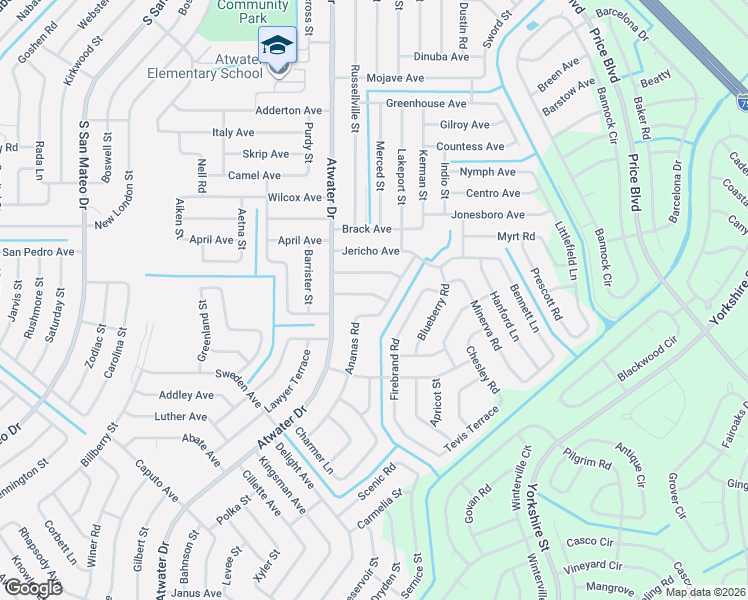 map of restaurants, bars, coffee shops, grocery stores, and more near 5112 Bonnet Avenue in North Port
