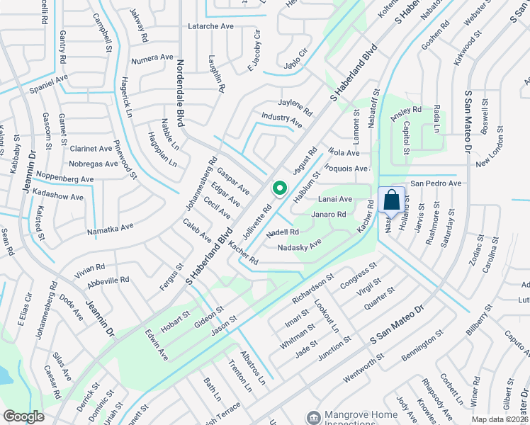 map of restaurants, bars, coffee shops, grocery stores, and more near 2687 Jollivette Road in North Port