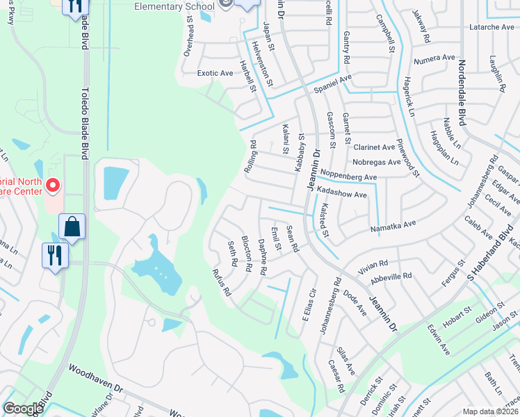 map of restaurants, bars, coffee shops, grocery stores, and more near 2900 Sean Road in North Port