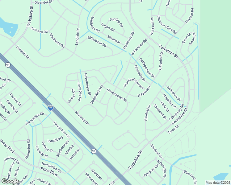 map of restaurants, bars, coffee shops, grocery stores, and more near Havermeyer Street in North Port