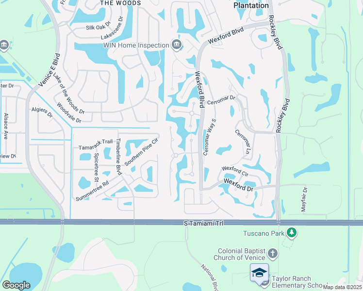 map of restaurants, bars, coffee shops, grocery stores, and more near 101 Southampton Place North in Venice