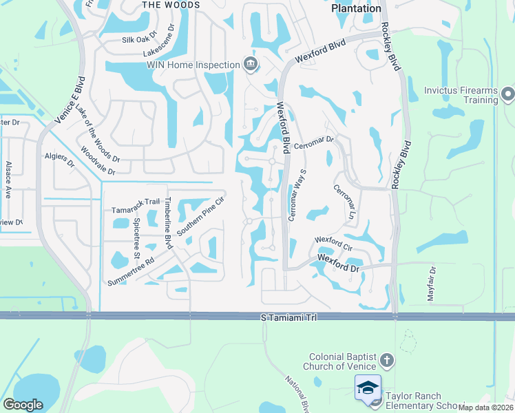 map of restaurants, bars, coffee shops, grocery stores, and more near 101 Southampton Place North in Venice