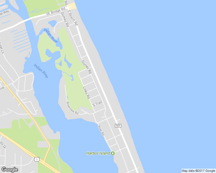 map of restaurants, bars, coffee shops, grocery stores, and more near 75 South Beach Road in Hobe Sound