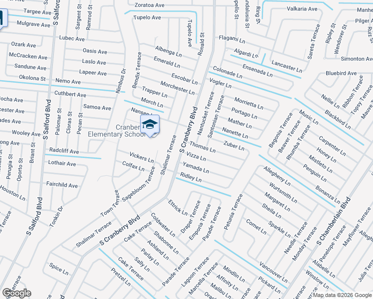 map of restaurants, bars, coffee shops, grocery stores, and more near 2750 South Cranberry Boulevard in North Port
