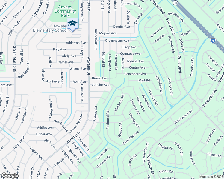 map of restaurants, bars, coffee shops, grocery stores, and more near 5296 Deckard Avenue in North Port