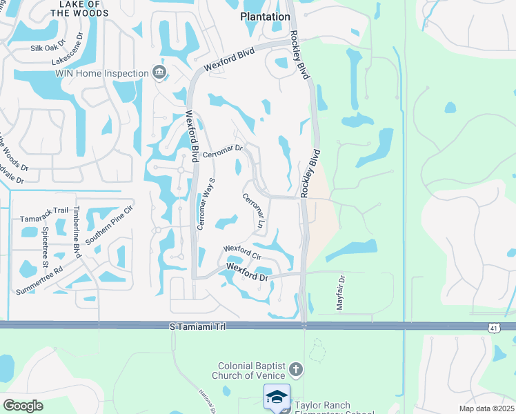 map of restaurants, bars, coffee shops, grocery stores, and more near 437 Cerromar Lane in Venice