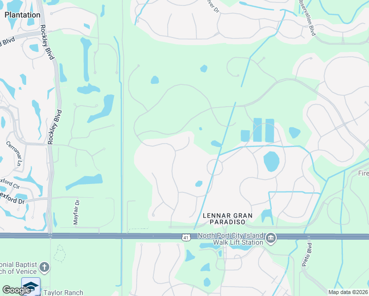 map of restaurants, bars, coffee shops, grocery stores, and more near Classico Court in North Port