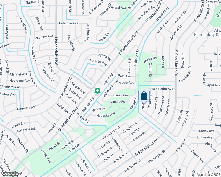 map of restaurants, bars, coffee shops, grocery stores, and more near 2195 Halblum Street in North Port