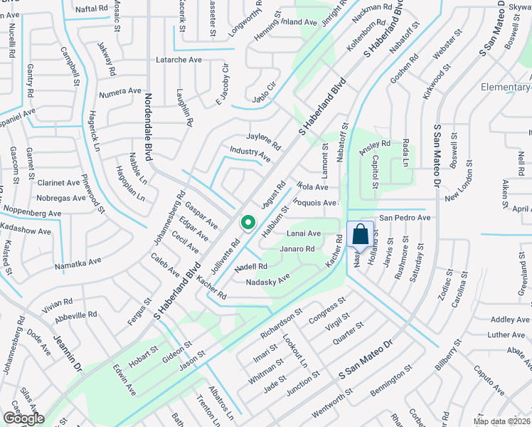 map of restaurants, bars, coffee shops, grocery stores, and more near 2195 Halblum Street in North Port