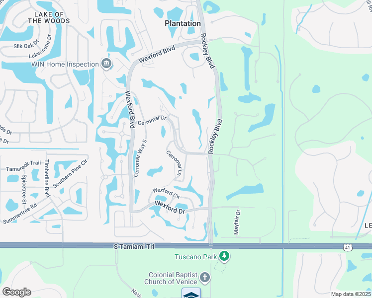 map of restaurants, bars, coffee shops, grocery stores, and more near 265 Cerromar Court in Venice
