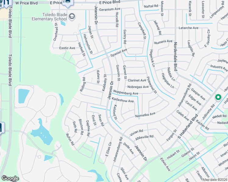 map of restaurants, bars, coffee shops, grocery stores, and more near 2673 Jeannin Drive in North Port