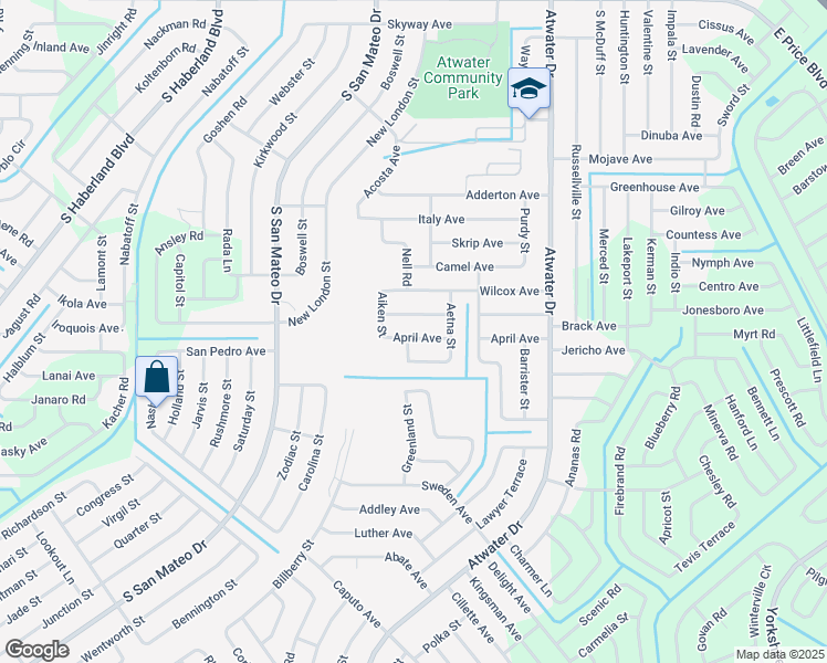 map of restaurants, bars, coffee shops, grocery stores, and more near 4606 Laskey Avenue in North Port