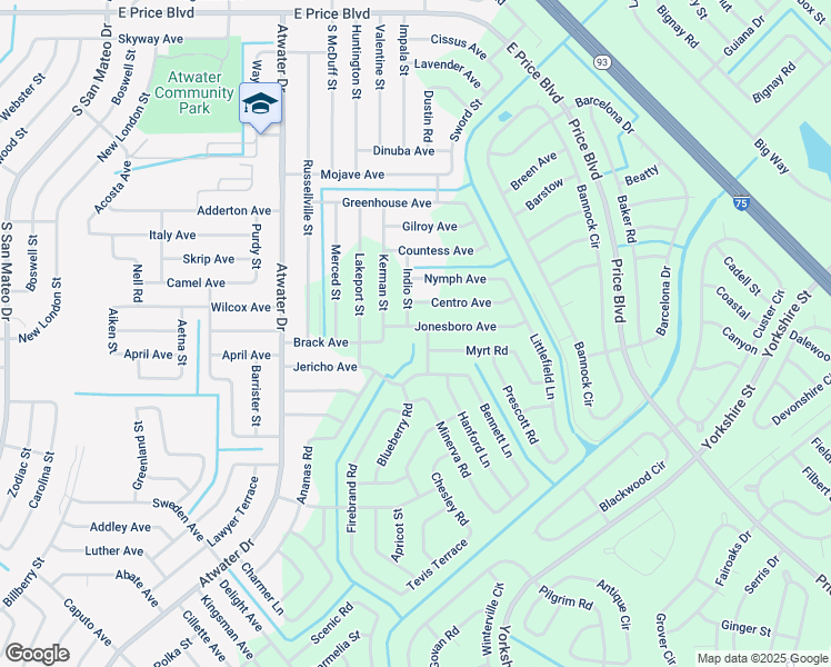 map of restaurants, bars, coffee shops, grocery stores, and more near Indio Street in North Port