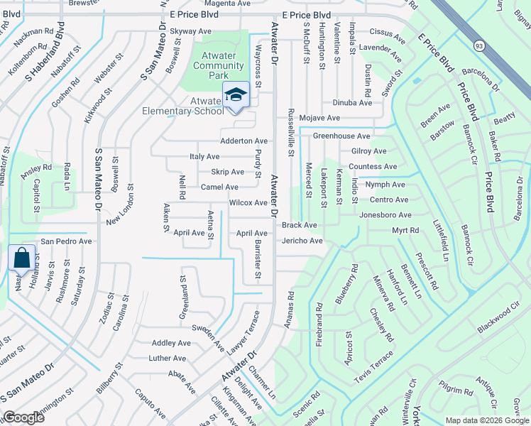 map of restaurants, bars, coffee shops, grocery stores, and more near 4920 Ageman Avenue in North Port