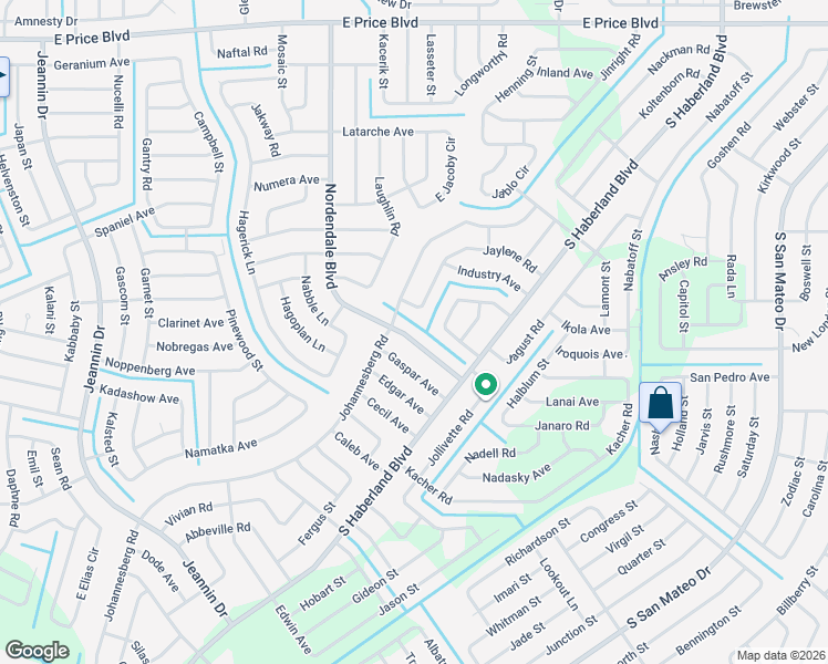 map of restaurants, bars, coffee shops, grocery stores, and more near 2450 Nordendale Boulevard in North Port