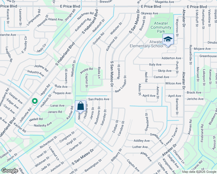 map of restaurants, bars, coffee shops, grocery stores, and more near in North Port