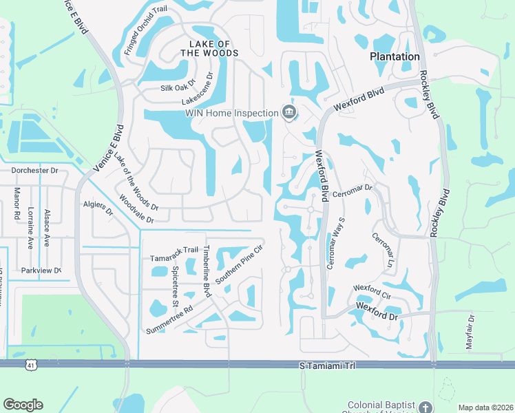 map of restaurants, bars, coffee shops, grocery stores, and more near 373 Roseling Circle in Venice