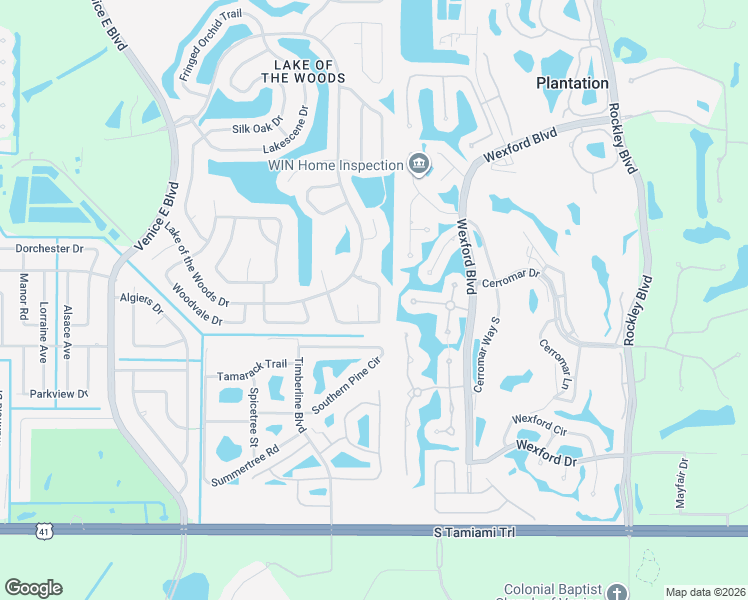 map of restaurants, bars, coffee shops, grocery stores, and more near 373 Roseling Circle in Venice