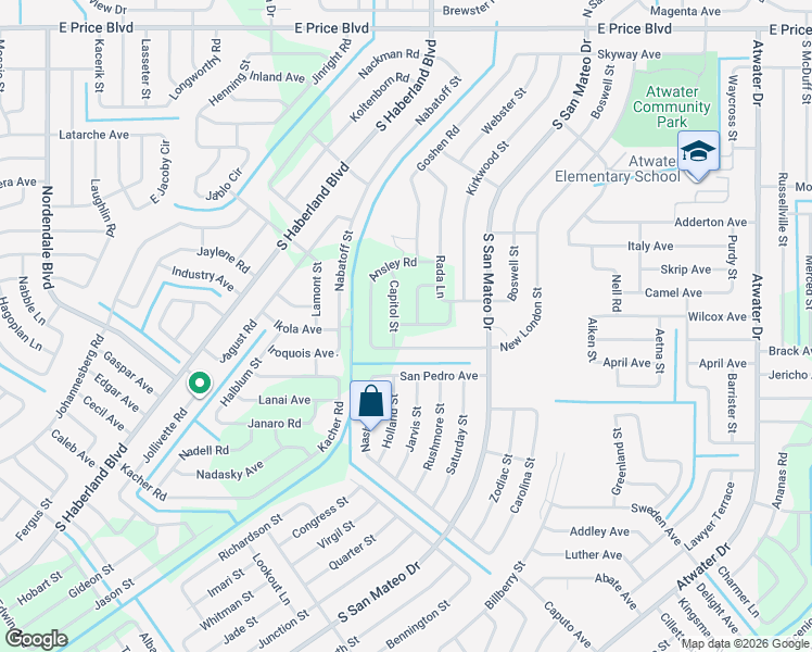 map of restaurants, bars, coffee shops, grocery stores, and more near 1898 Andy Road in North Port