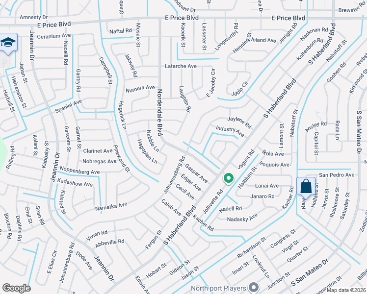 map of restaurants, bars, coffee shops, grocery stores, and more near 2575 Johannesberg Road in North Port