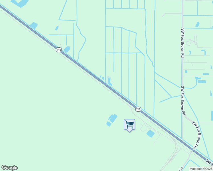 map of restaurants, bars, coffee shops, grocery stores, and more near Southwest Warfield Boulevard in Indiantown