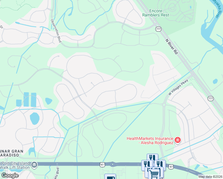 map of restaurants, bars, coffee shops, grocery stores, and more near 20604 Prego Place in Venice