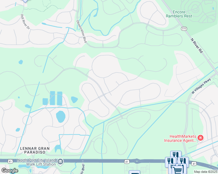 map of restaurants, bars, coffee shops, grocery stores, and more near 20698 Romagna Place in Venice