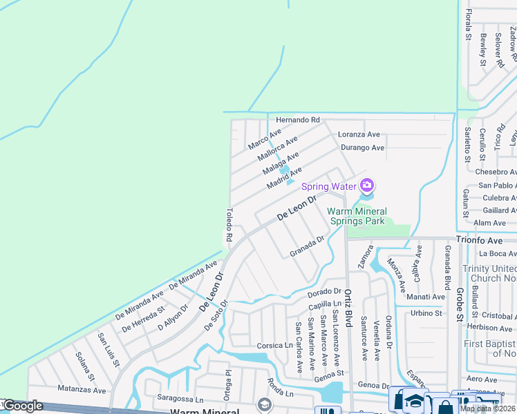 map of restaurants, bars, coffee shops, grocery stores, and more near 12015 Malaga Avenue in North Port