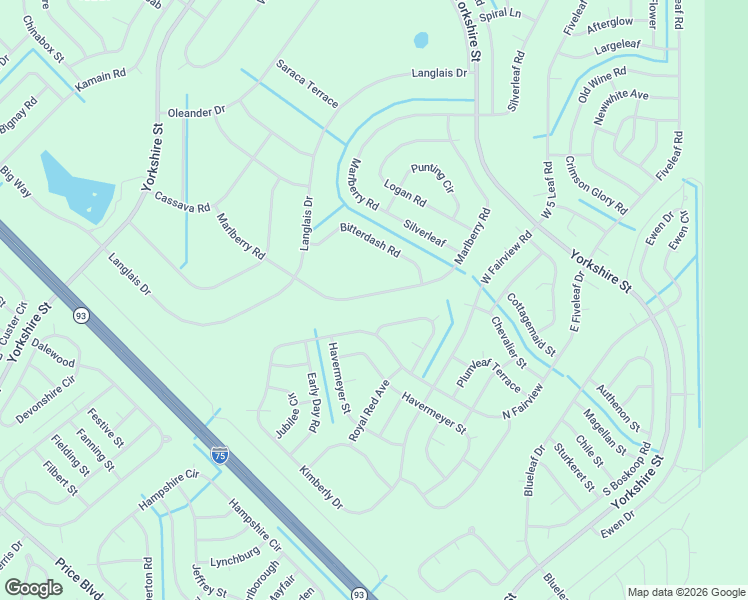 map of restaurants, bars, coffee shops, grocery stores, and more near 6476 Marlberry Road in North Port