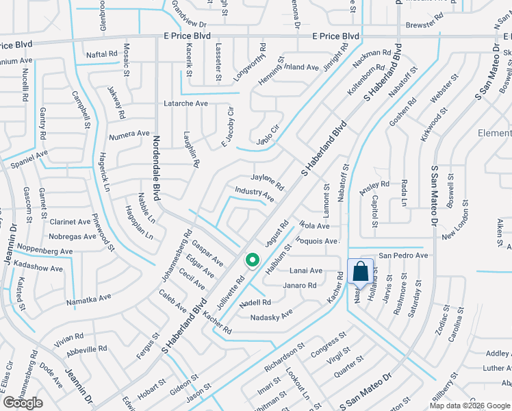 map of restaurants, bars, coffee shops, grocery stores, and more near 2847 Industry Avenue in North Port