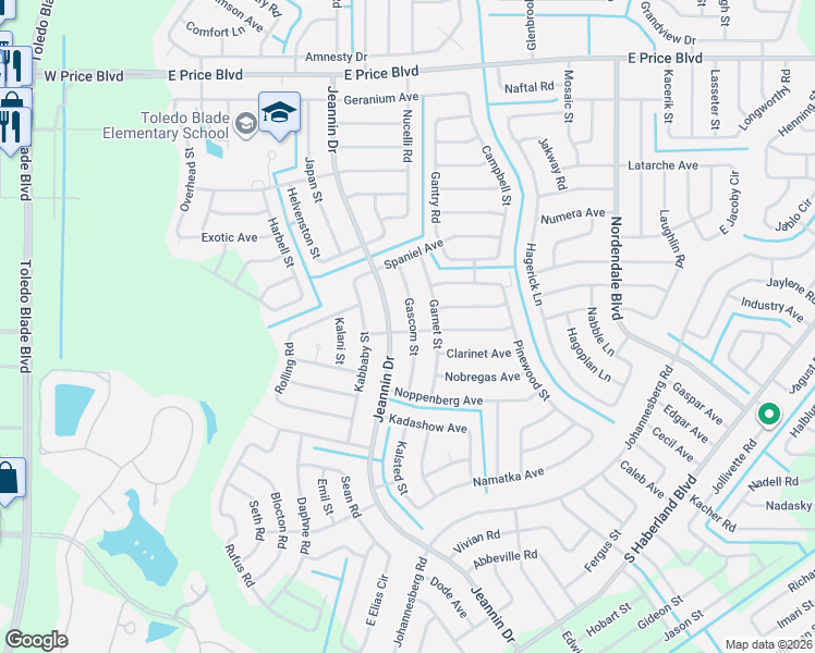 map of restaurants, bars, coffee shops, grocery stores, and more near 2236 Gascom Street in North Port