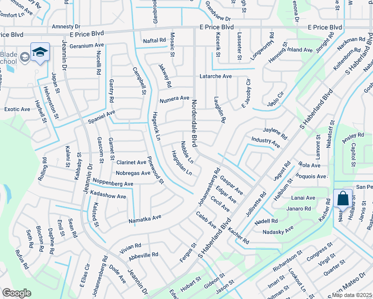 map of restaurants, bars, coffee shops, grocery stores, and more near 227 Nabble Lane in North Port