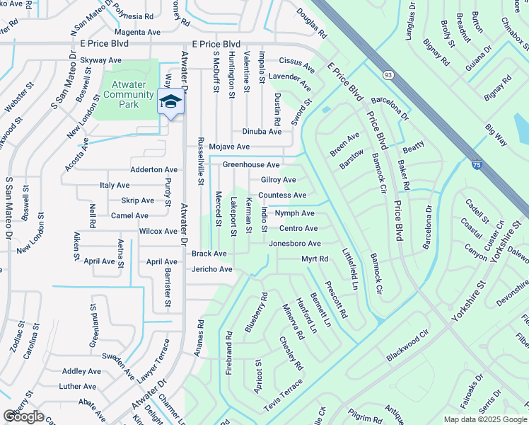 map of restaurants, bars, coffee shops, grocery stores, and more near Indio Street in North Port