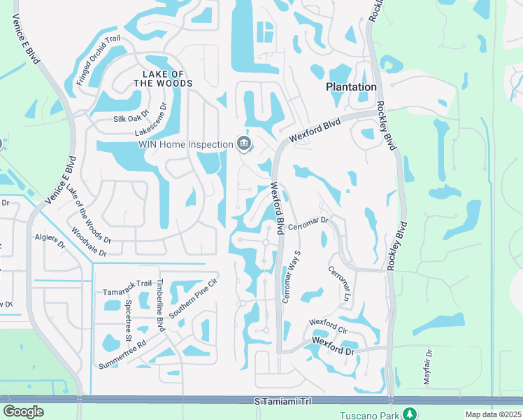map of restaurants, bars, coffee shops, grocery stores, and more near 408 Devonshire Drive in Venice