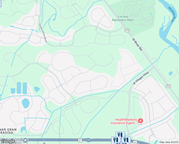 map of restaurants, bars, coffee shops, grocery stores, and more near 12505 Canavese Lane in Venice