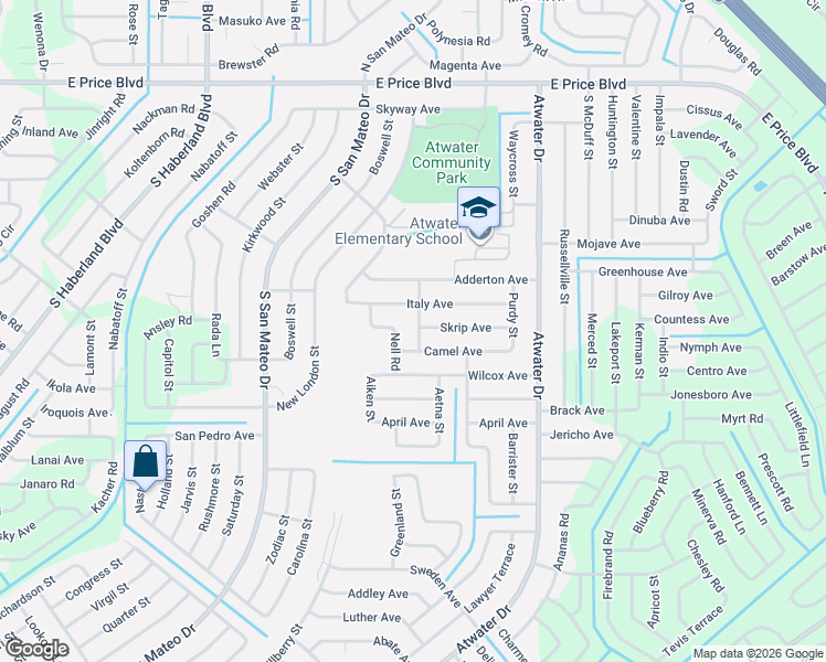 map of restaurants, bars, coffee shops, grocery stores, and more near 4709 Camel Avenue in North Port