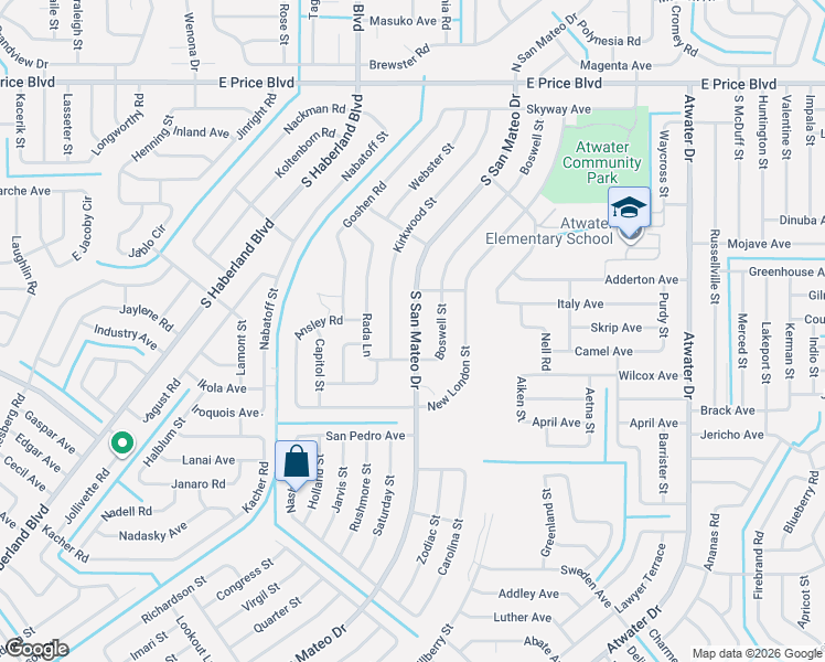 map of restaurants, bars, coffee shops, grocery stores, and more near 1854 South San Mateo Drive in North Port