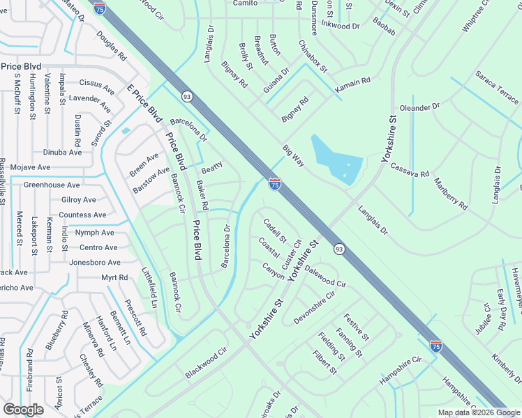map of restaurants, bars, coffee shops, grocery stores, and more near in North Port