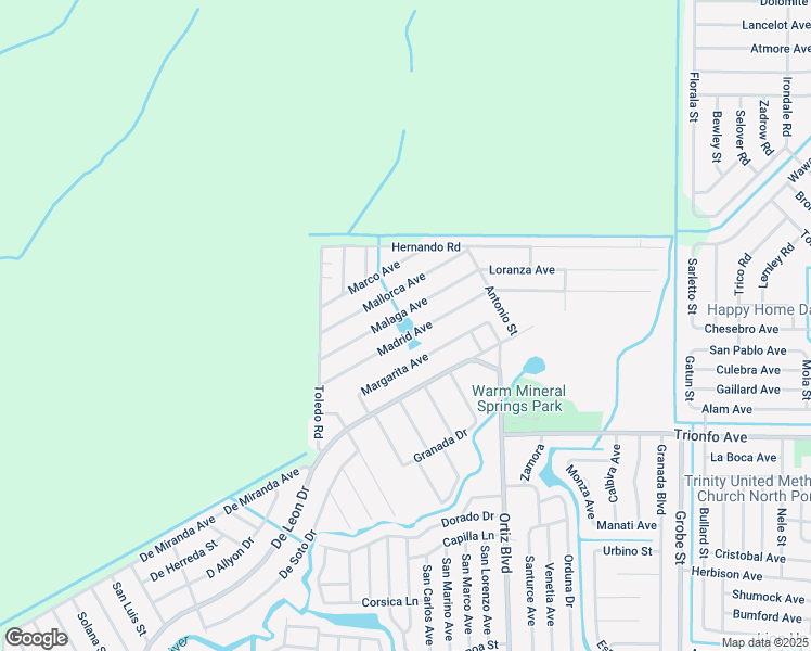 map of restaurants, bars, coffee shops, grocery stores, and more near 12096 Madrid Avenue in North Port