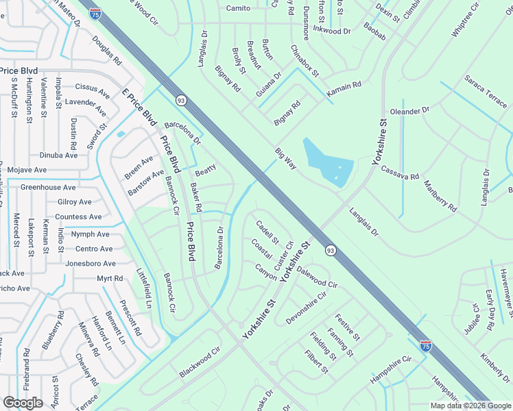 map of restaurants, bars, coffee shops, grocery stores, and more near in North Port