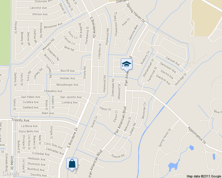 map of restaurants, bars, coffee shops, grocery stores, and more near 3069 Greendale Road in North Port