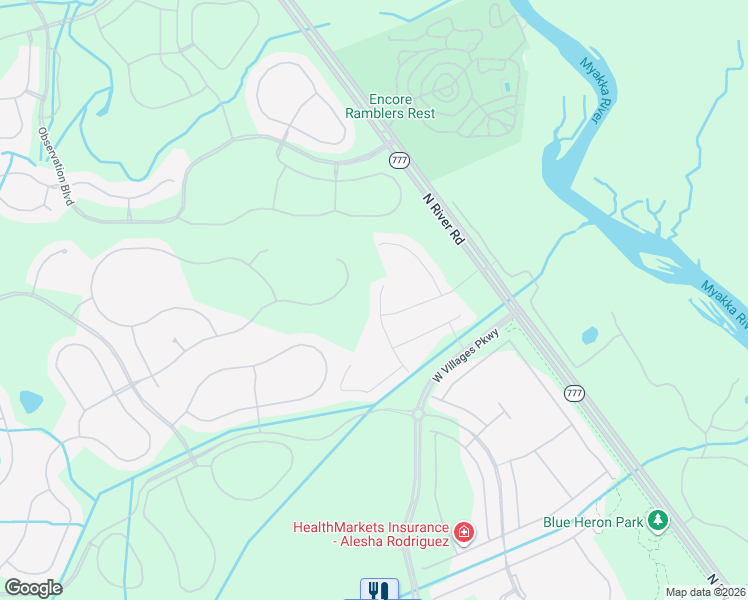 map of restaurants, bars, coffee shops, grocery stores, and more near 20805 Swallowtail Court in Venice