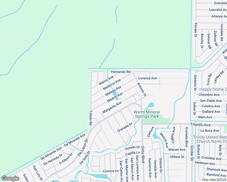 map of restaurants, bars, coffee shops, grocery stores, and more near 12096 Madrid Avenue in North Port