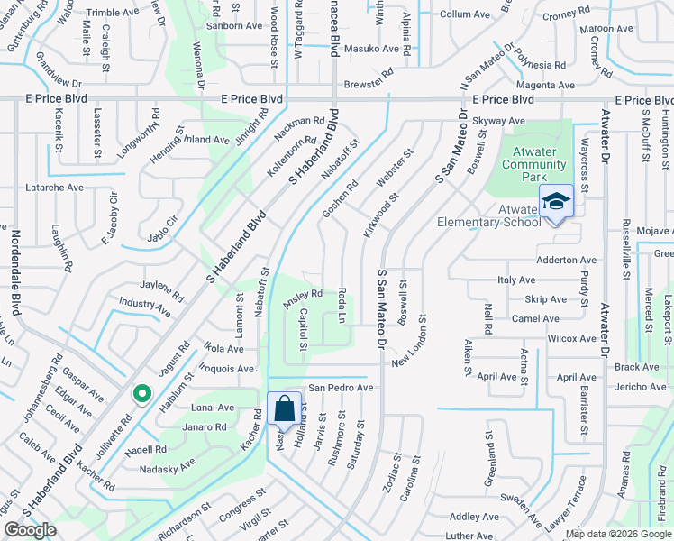 map of restaurants, bars, coffee shops, grocery stores, and more near 1649 Rada Lane in North Port