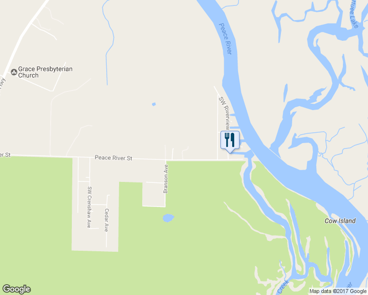 map of restaurants, bars, coffee shops, grocery stores, and more near 9940 Peace River Street in Arcadia