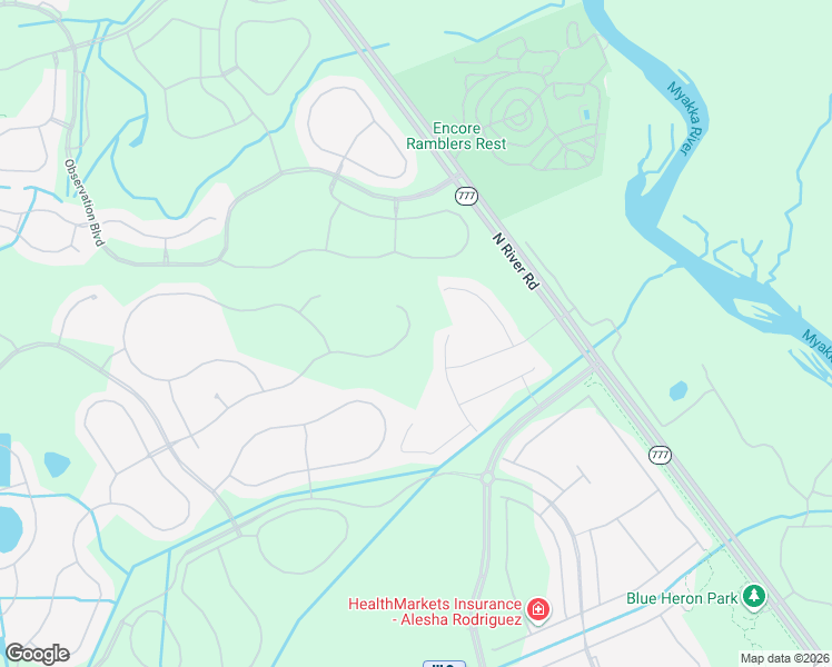 map of restaurants, bars, coffee shops, grocery stores, and more near 20805 Swallowtail Court in Venice